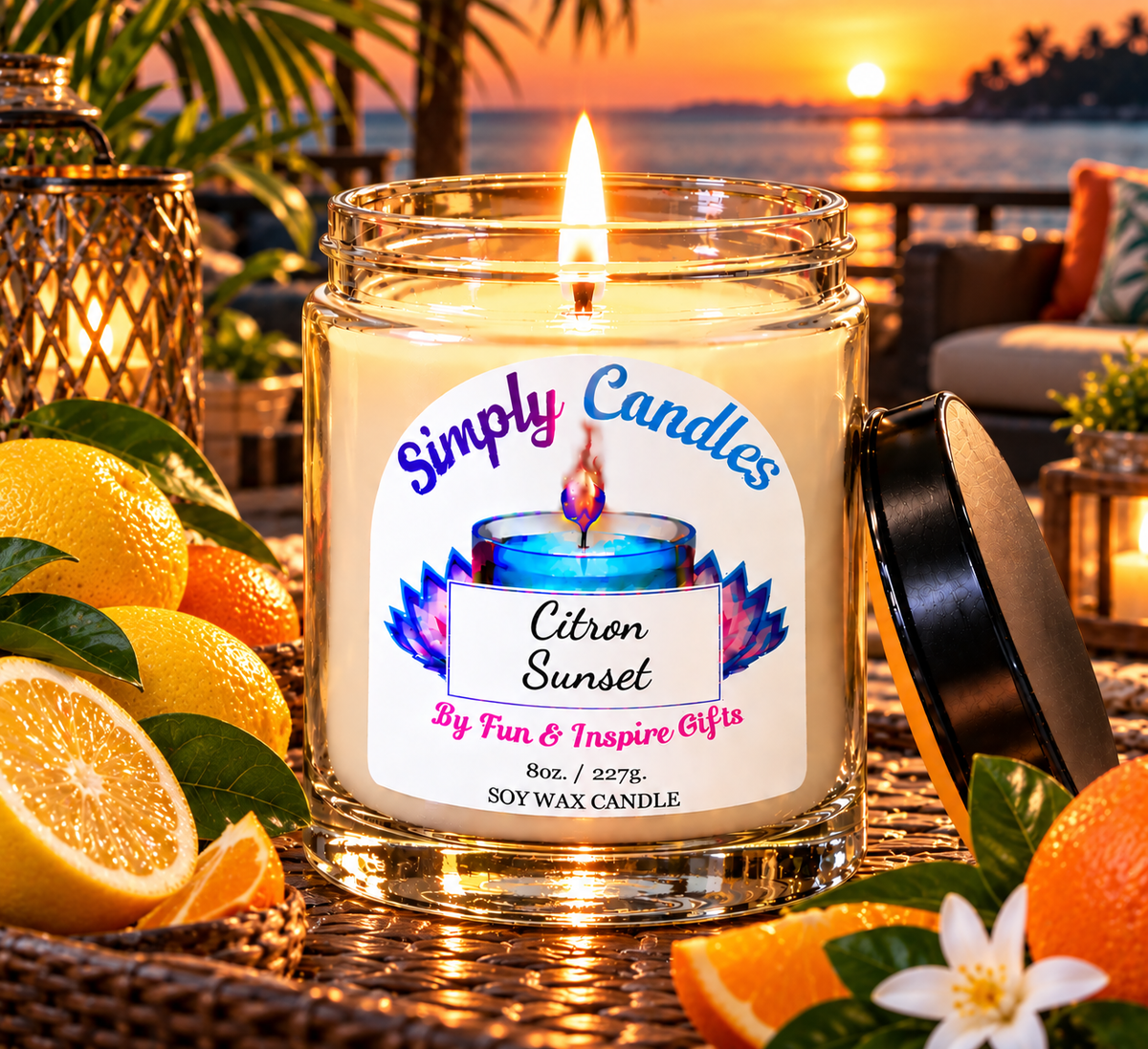 Citron Sunset Scented Candle