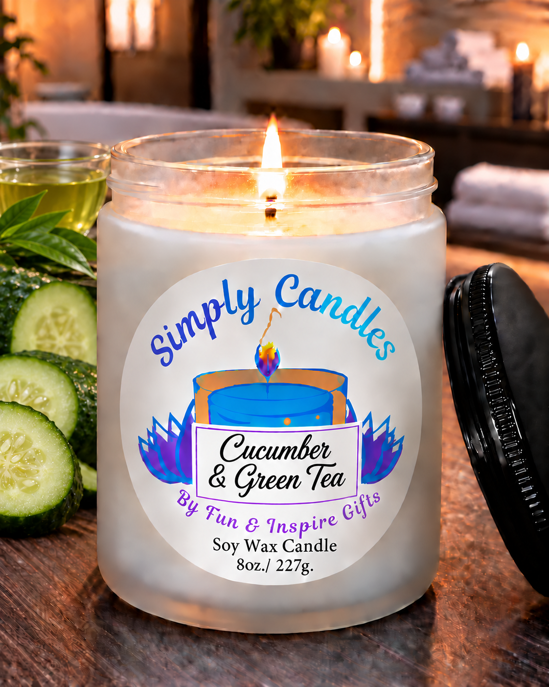 Cucumber & Green Tea Scented Candle