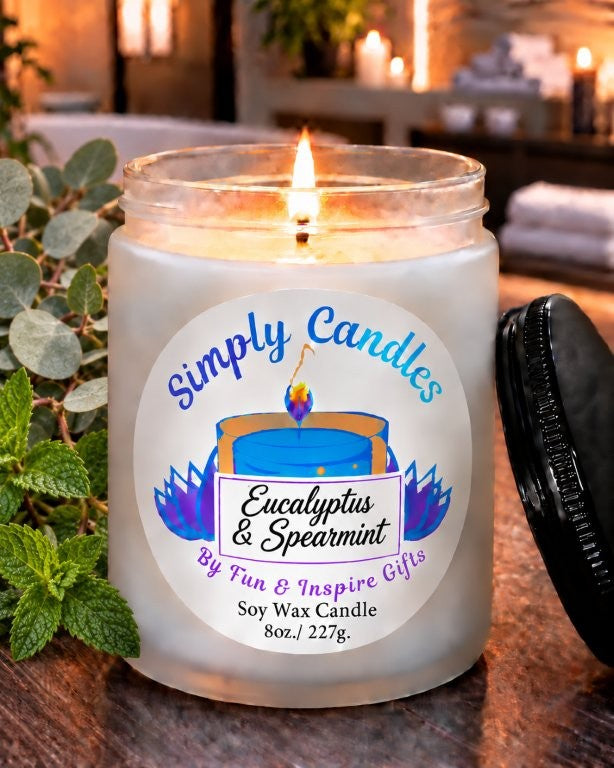 Eucalyptus & Spearmint Scented Candle