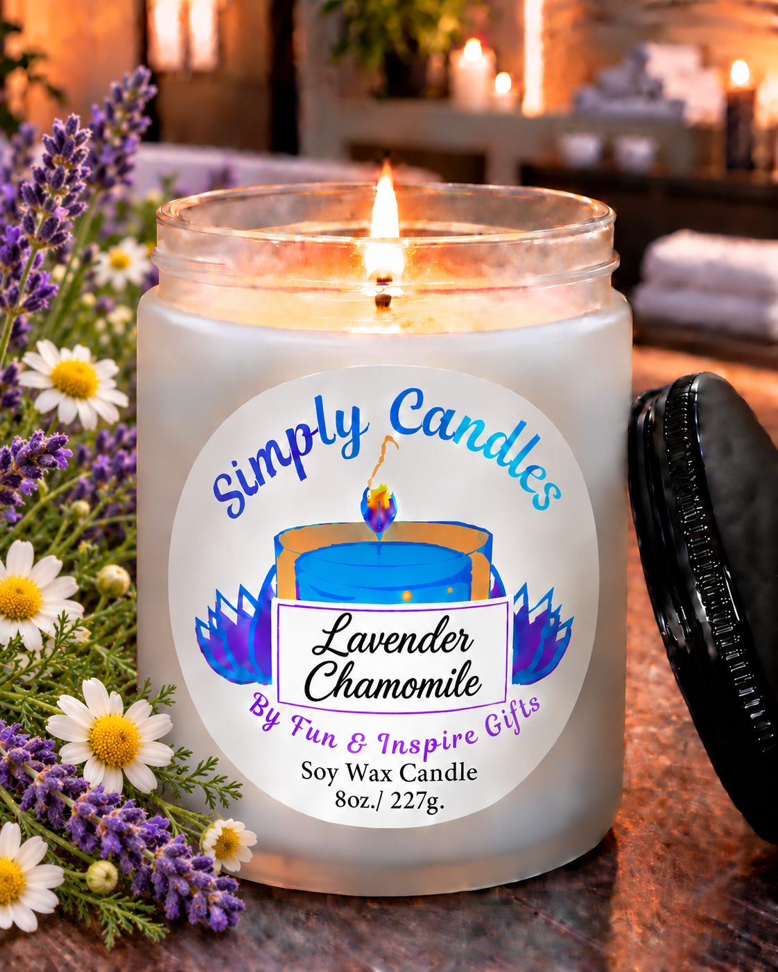Lavender Chamomile Scented Candle