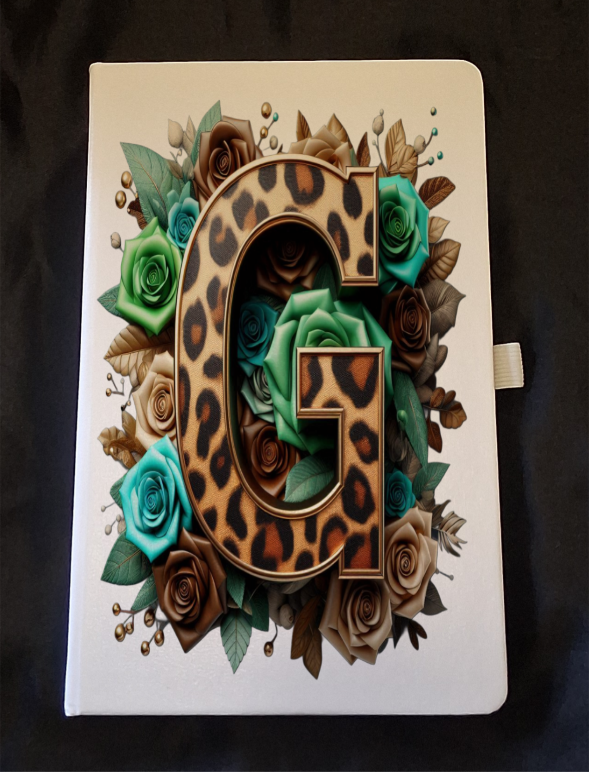 Customized Initial Faux Leather Journals