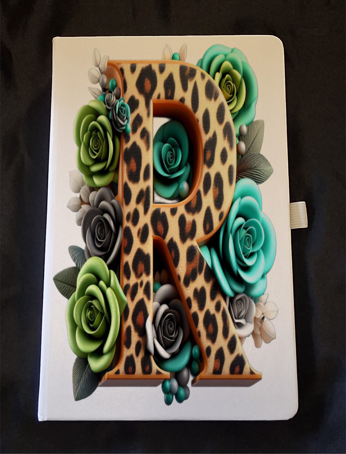 Customized Initial Faux Leather Journals