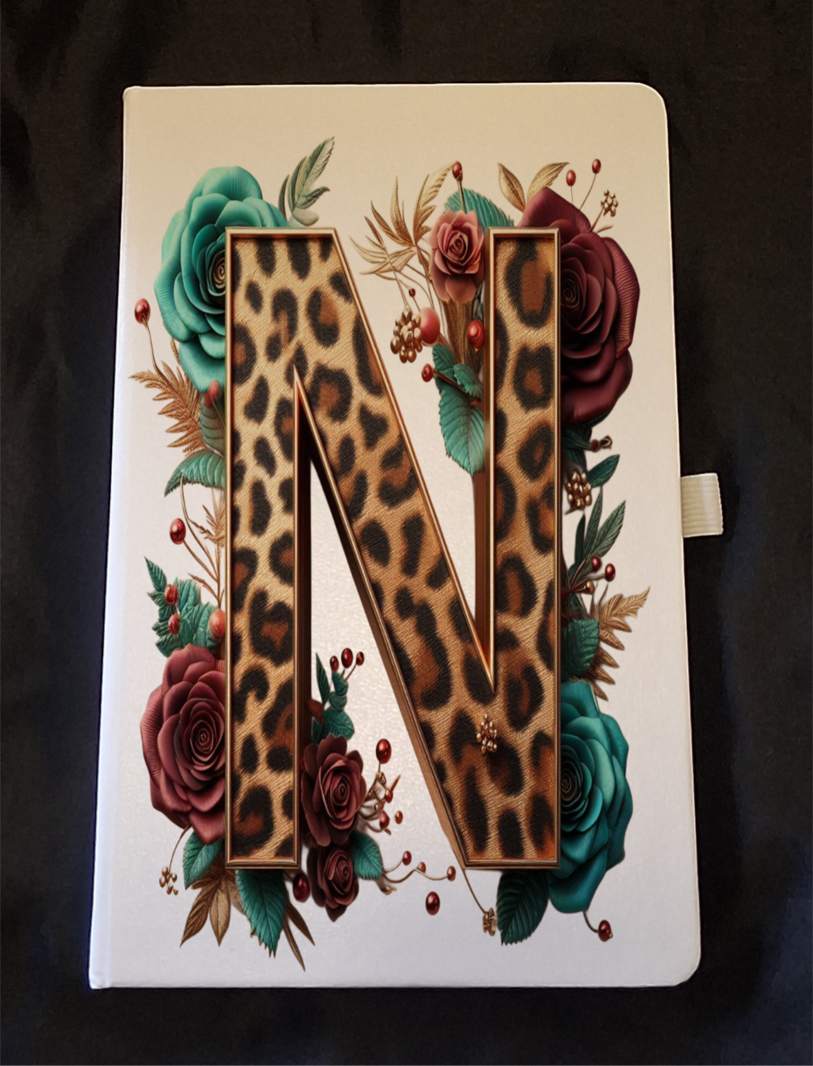 Customized Initial Faux Leather Journals