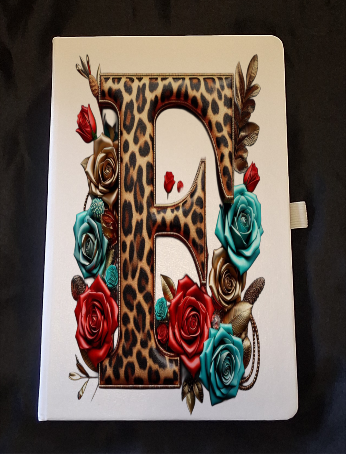 Customized Initial Faux Leather Journals
