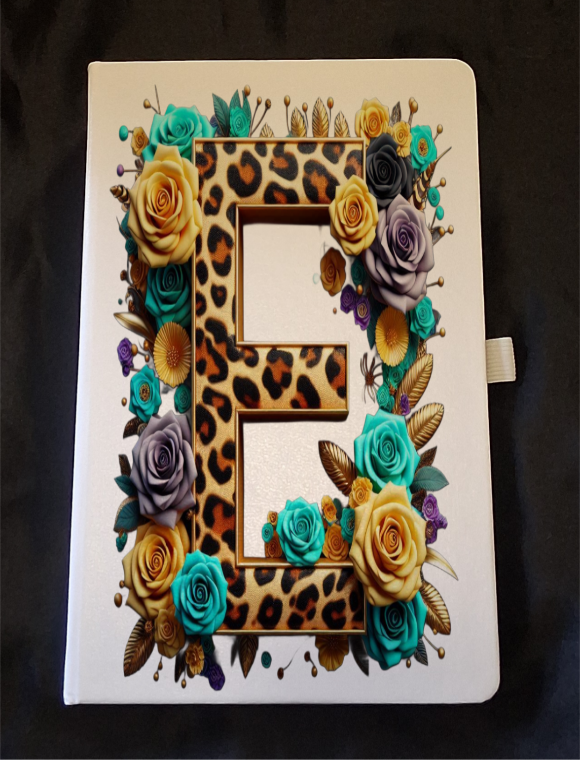 Customized Initial Faux Leather Journals