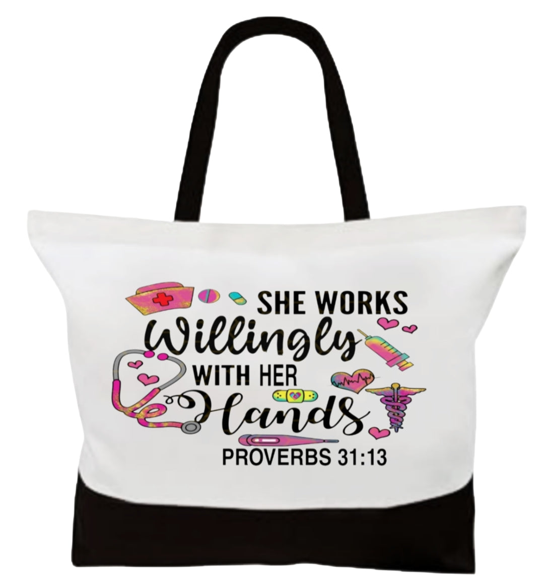 She Works Willingly With Her Hands Nurse Deluxe Gift Set