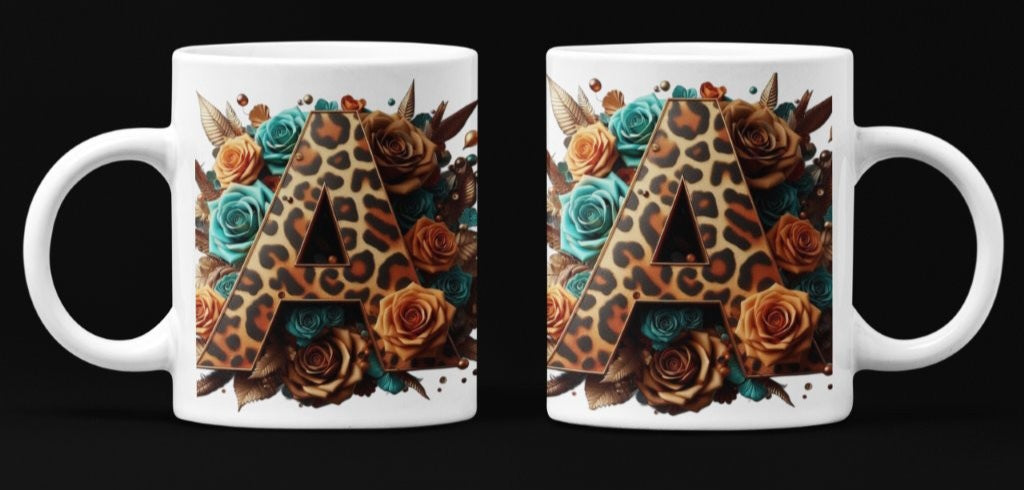 Initial A Coffee Mug & Coaster Set