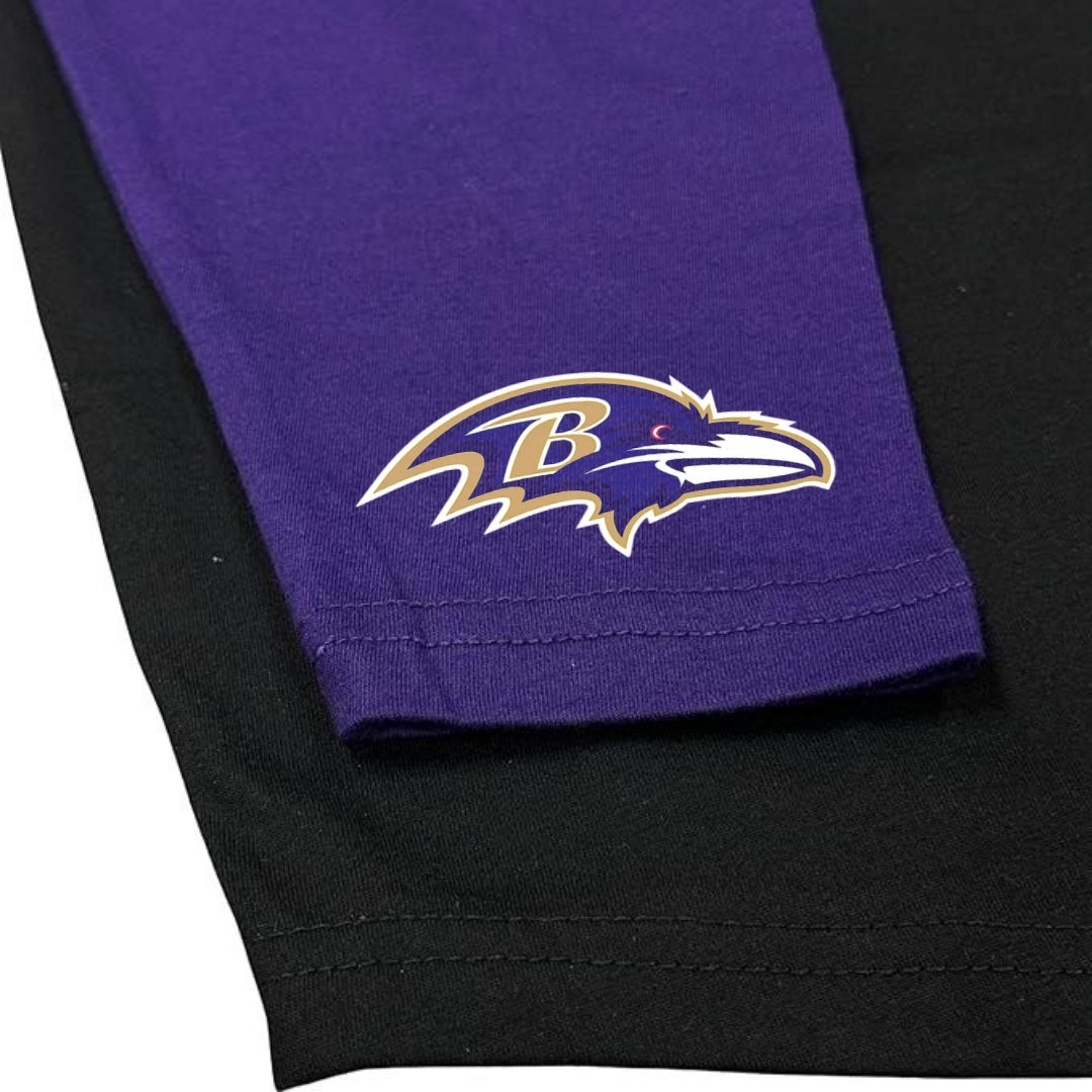 Ravens Kingdom Ladies Raglan 3/4 Sleeve Tee