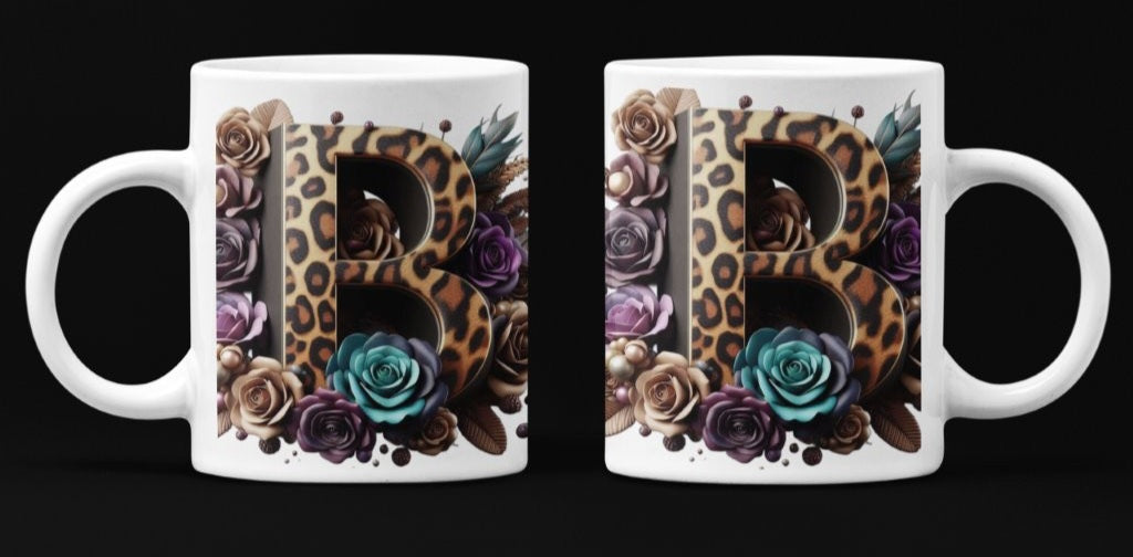 Initial B Coffee Mug and Coaster Set