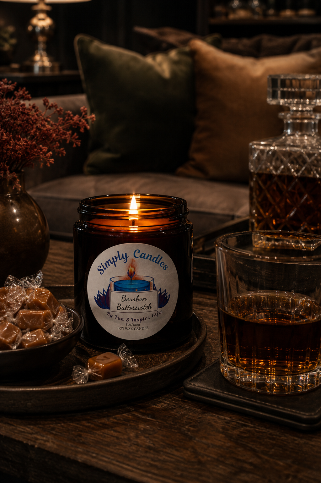 Bourbon Butterscotch Scented Candle