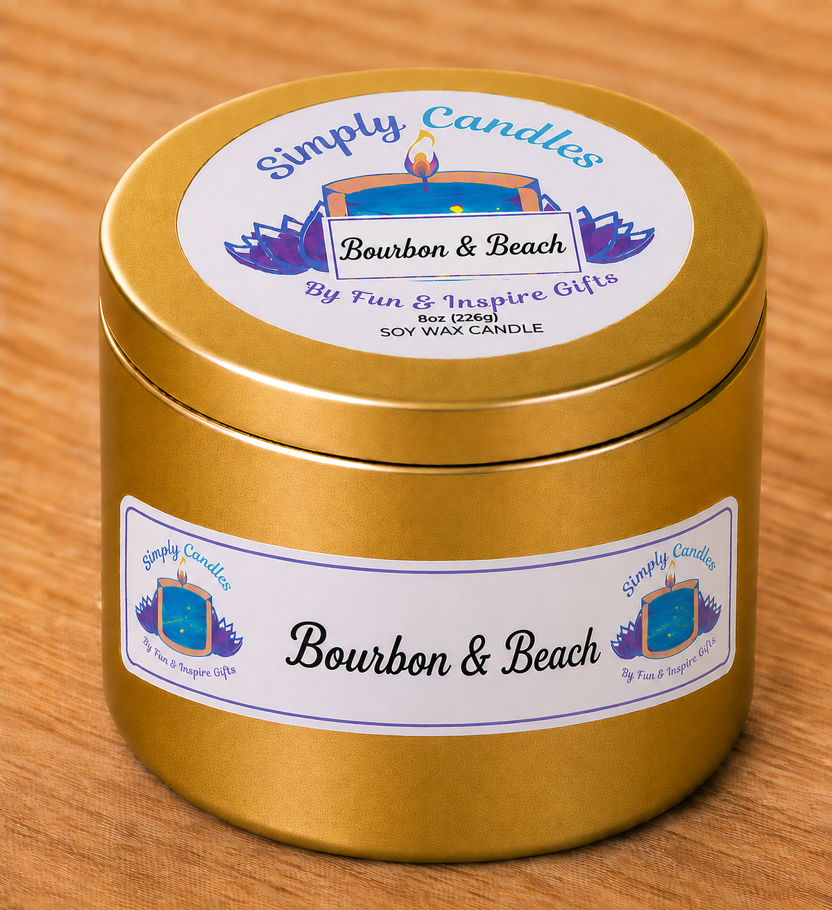 Bourbon and Beach Scented Candle