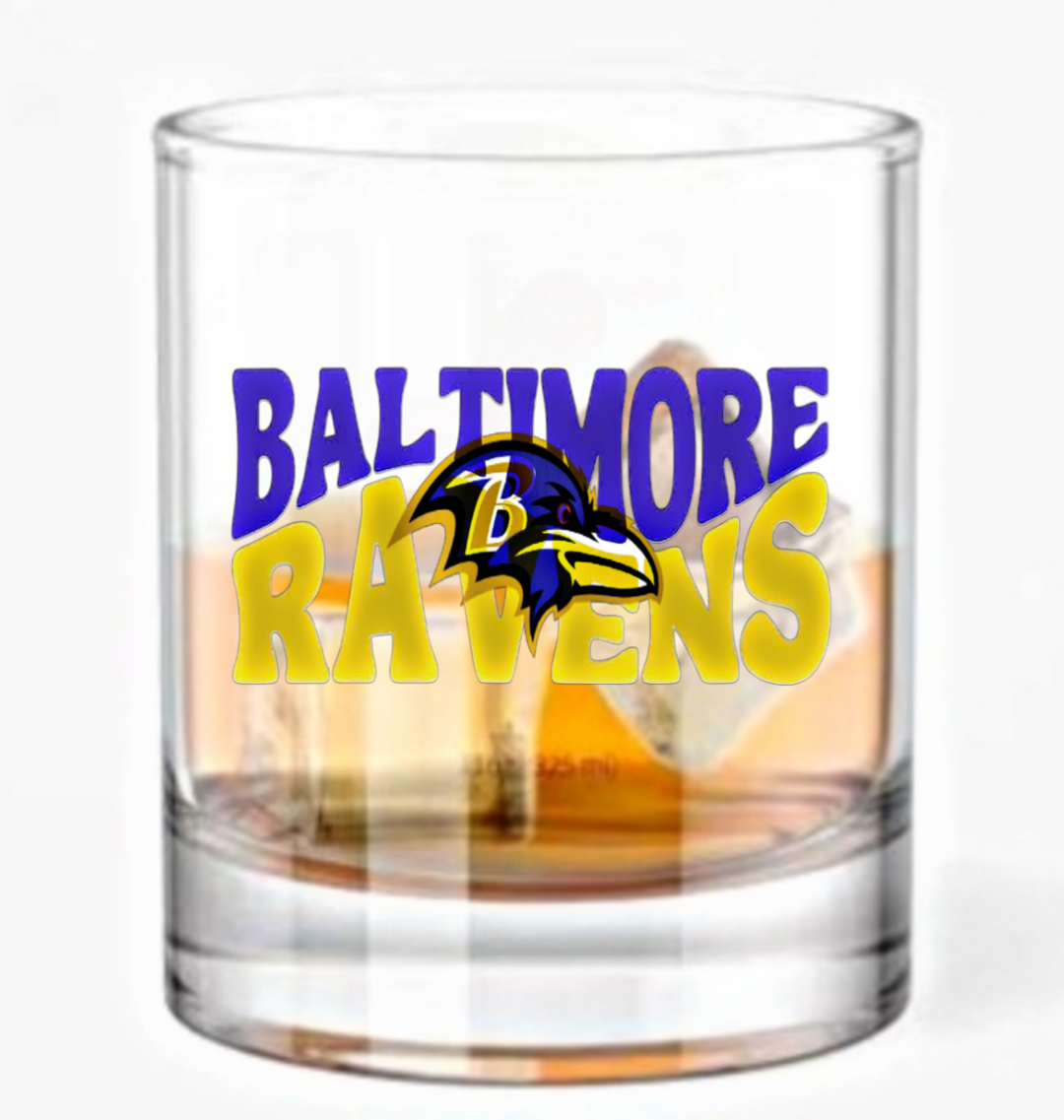 Baltimore Ravens Whiskey Glass