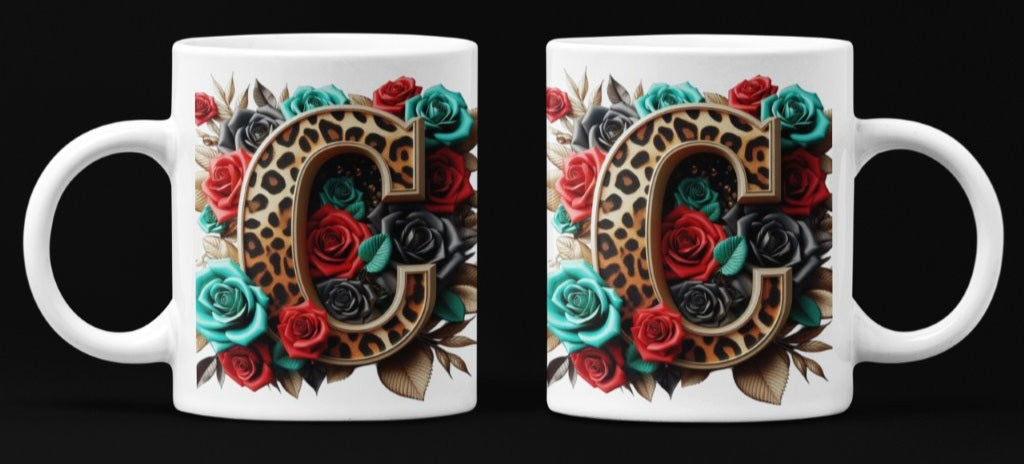 Initial C Coffee Mug & Coaster Set