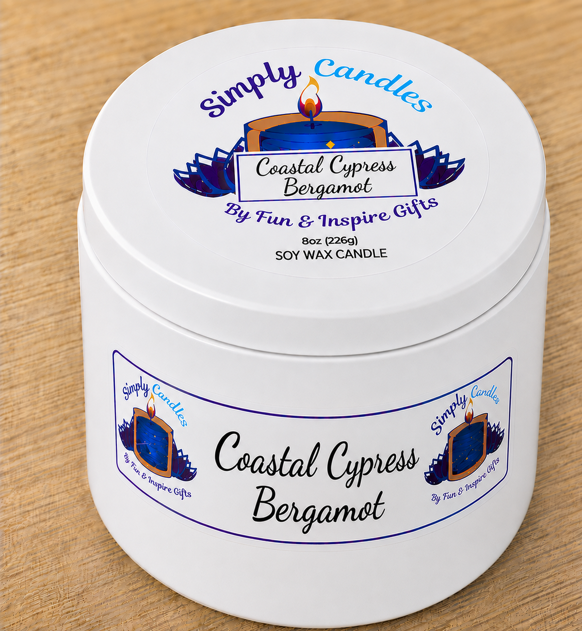 Coastal Cypress & Bergamot Scented Candle
