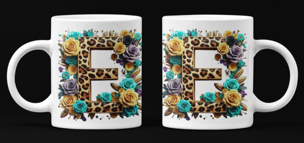 Initial E Coffee Mug & Coaster Set