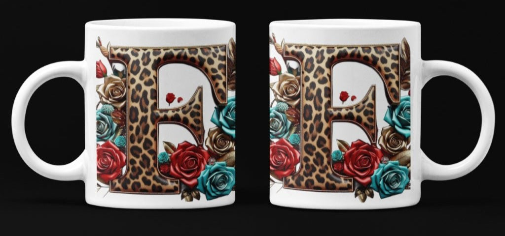 Initial F Coffee Mug & Coaster Set