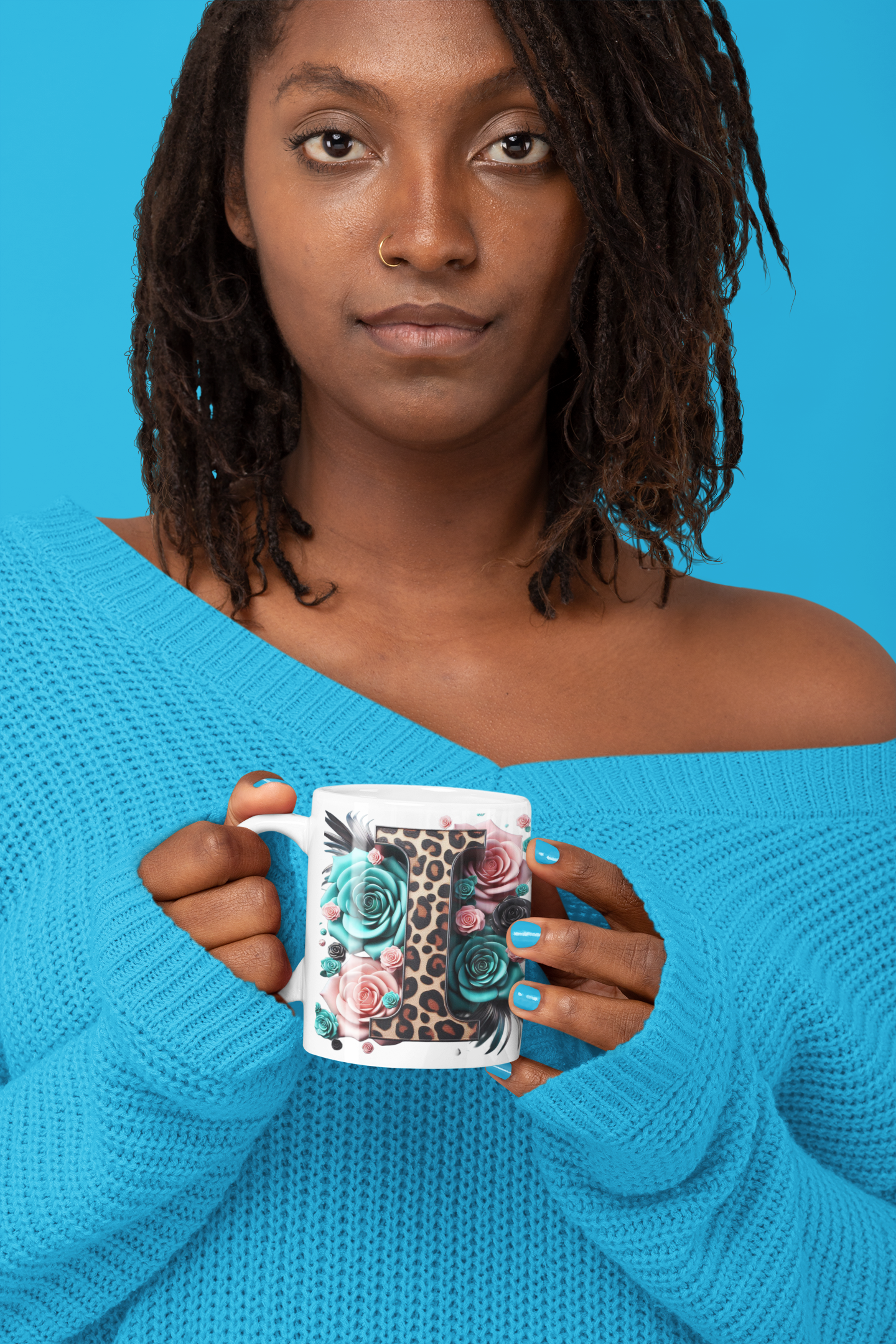 Initial I Coffee Mug & Coaster Set