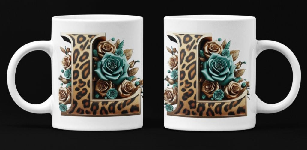 Initial L Coffee Mug & Coaster Set