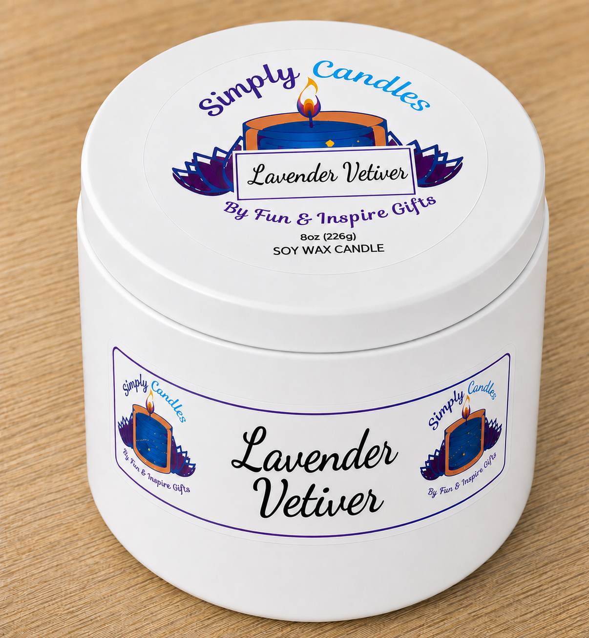 Lavender Vetiver Scented Candle