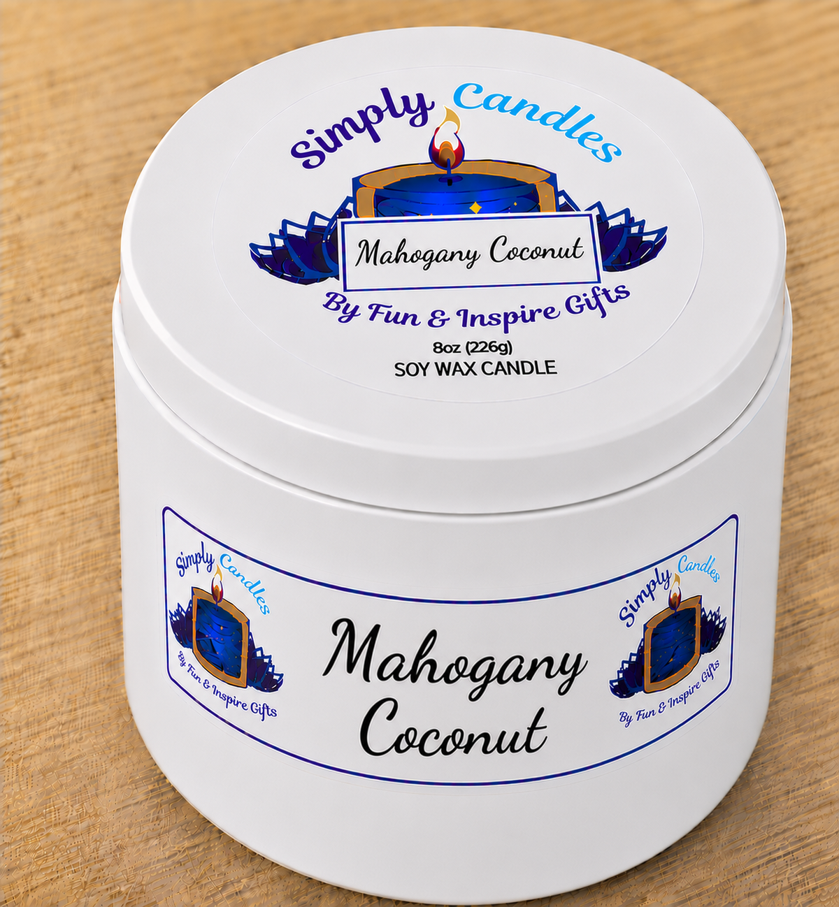 Mahogany Coconut Scented Candle