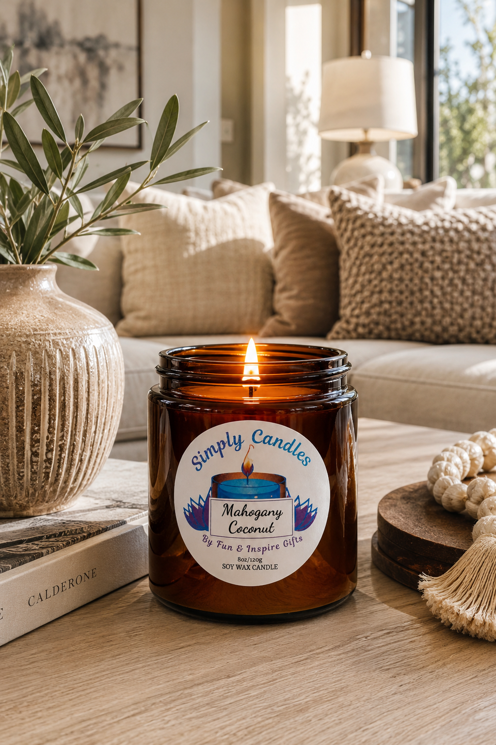 Mahogany Coconut Scented Candle