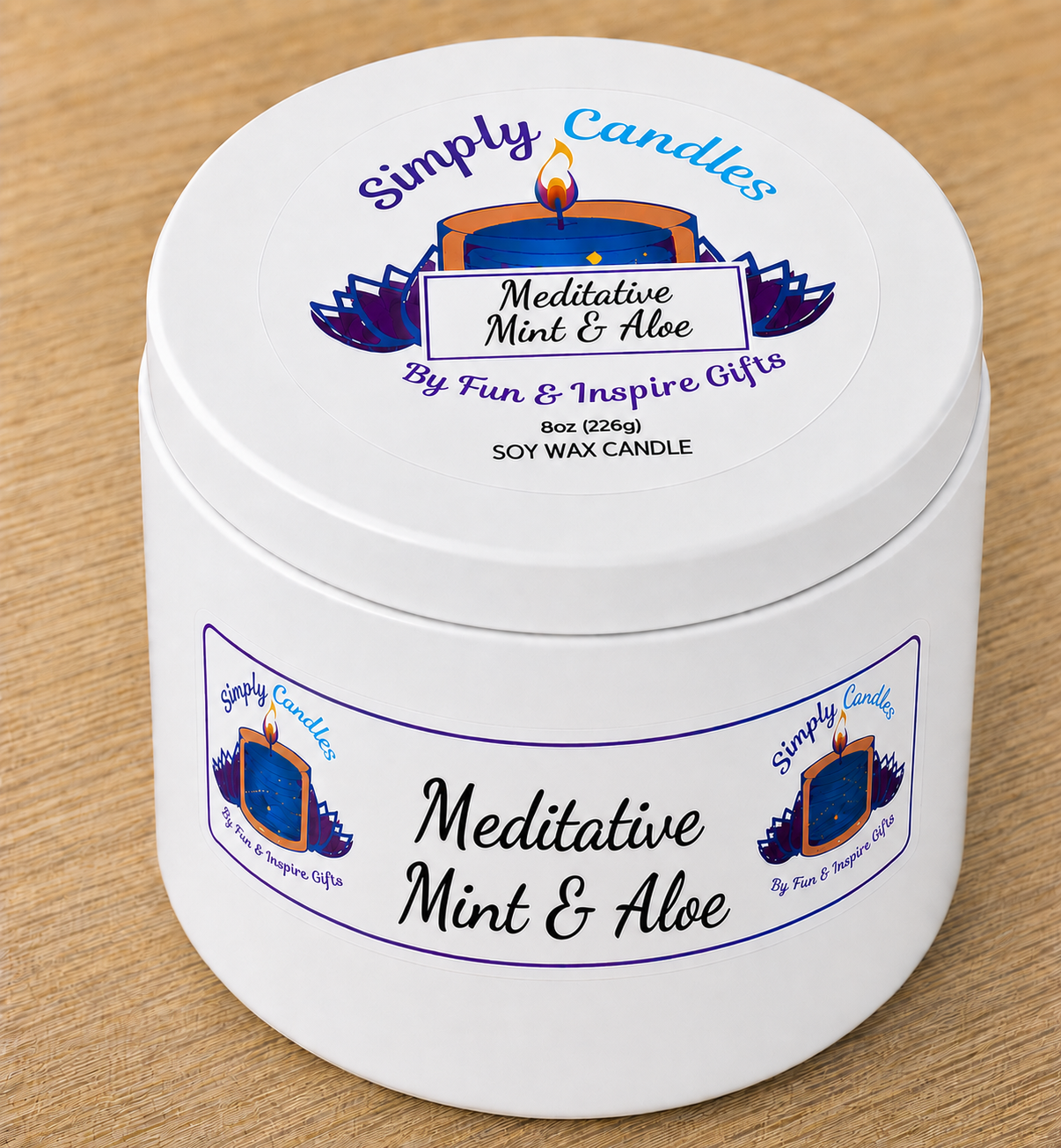 Meditative Mint and Aloe Scented Candle