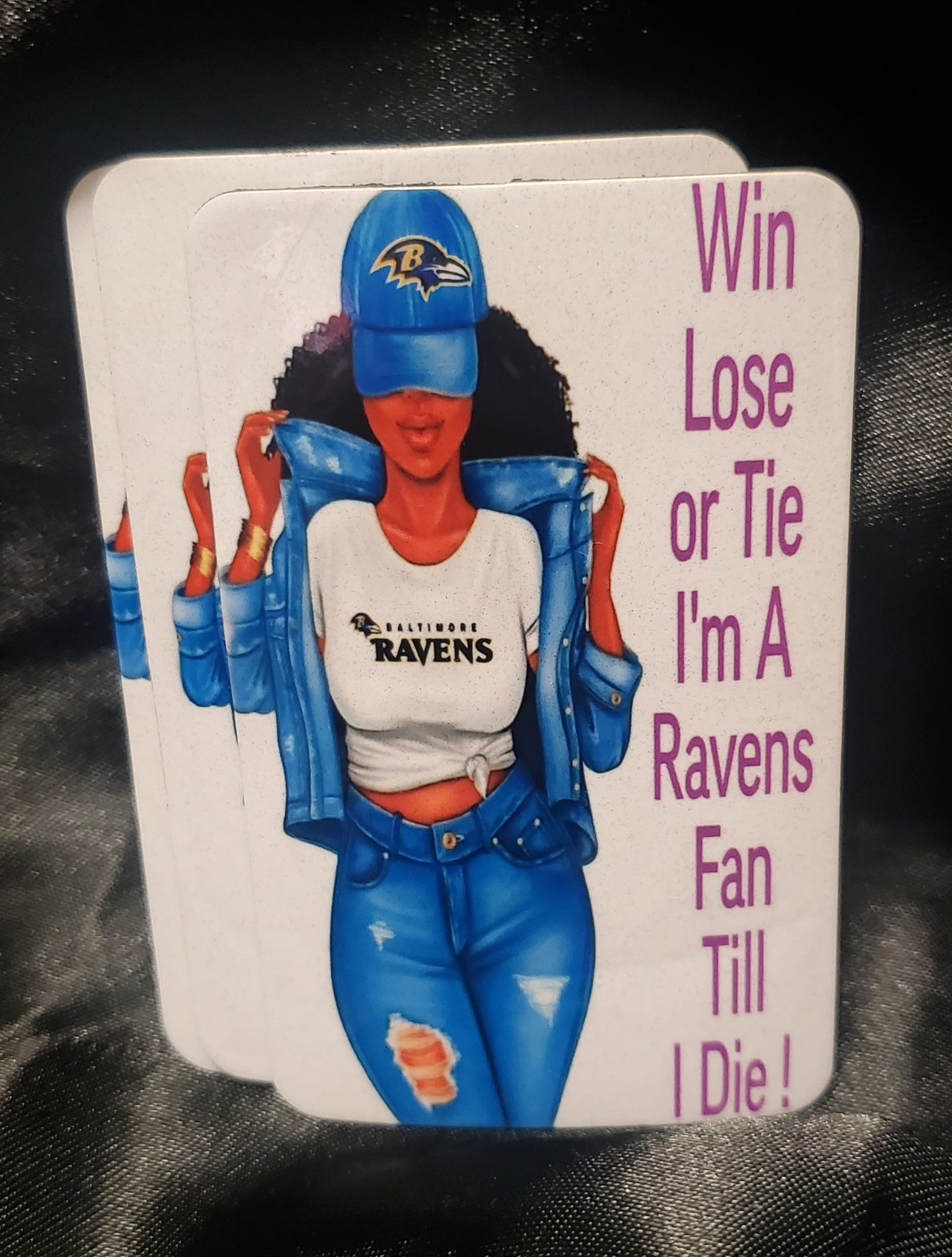 Win Lose or Tie Ravens Lady Magnet