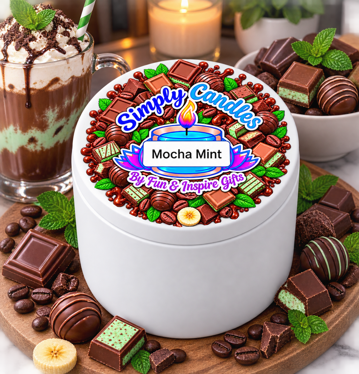 Mocha Mint Scented Candle