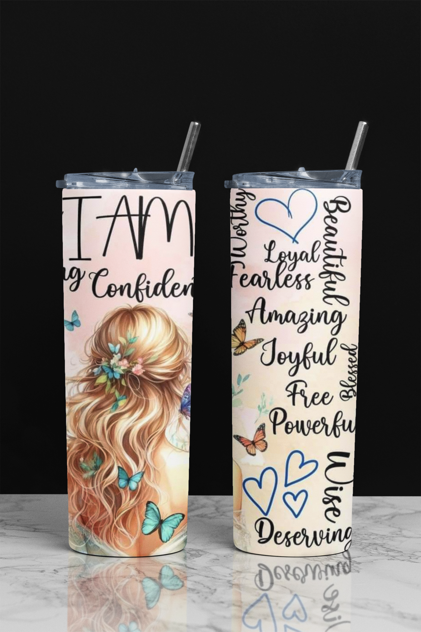 I AM Affrimation Skinny Tumbler