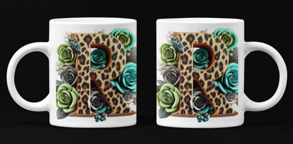Initial R Coffee Mug & Coaster Set