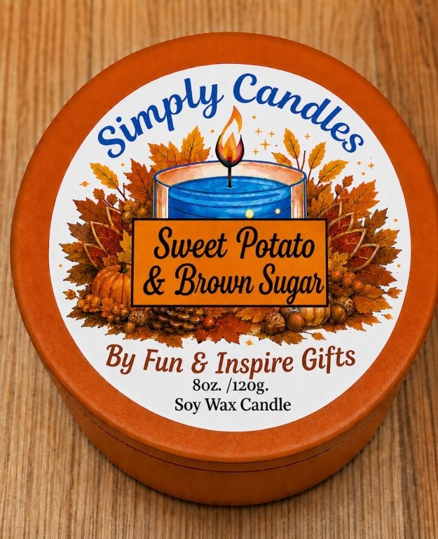 Sweet Potato & Brown Sugar Scented Candle