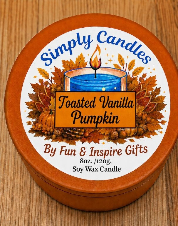 Toasted Vanilla Pumpkin Scented Candle