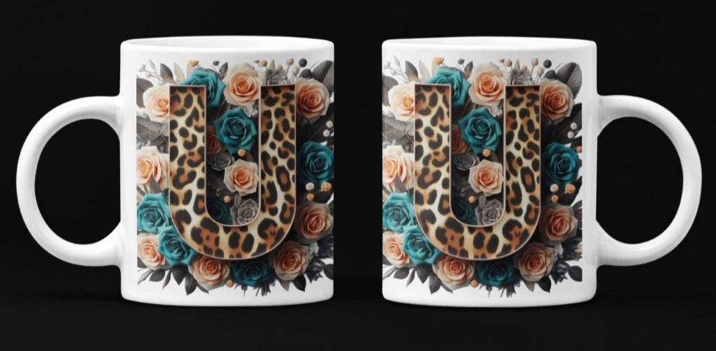 Initial U Coffee Mug & Coaster Set