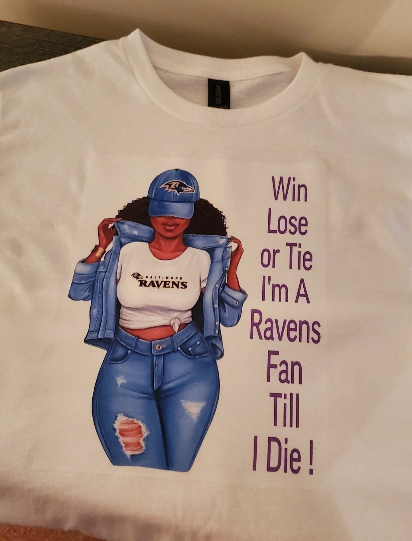 Ladies Win Lose or Tie Ravens Tee