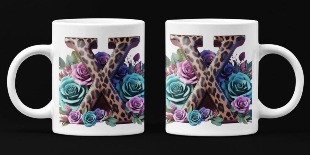 Initial X Coffee Mug & Coaster Set