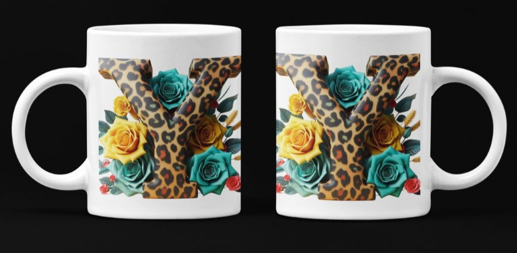 Initial Y Coffee Mug & Coaster Set