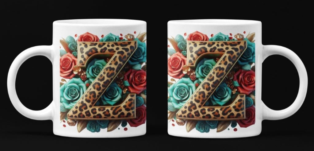 Initial Z Coffee Mug & Coaster Set