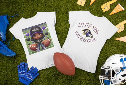 Little Miss Ravens Girl Tee