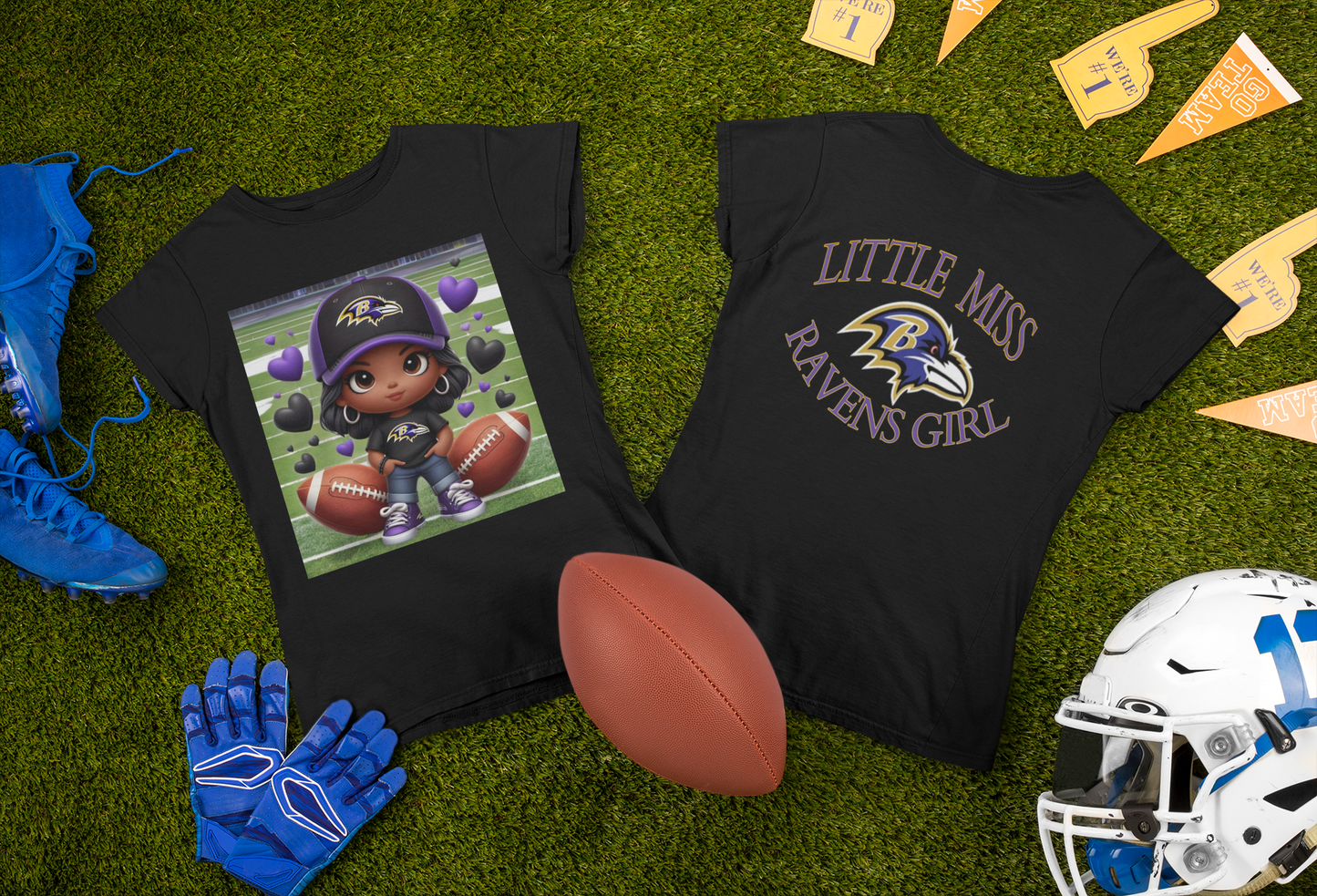 Little Miss Ravens Girl Tee