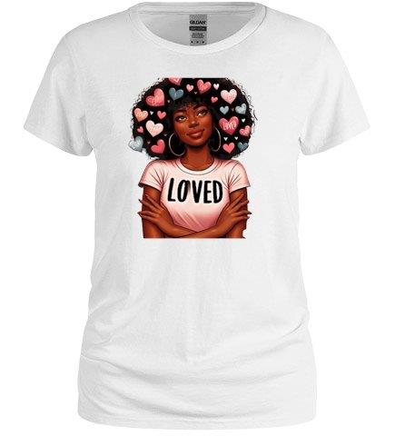 Black Beauty With Hearts Loved Tee