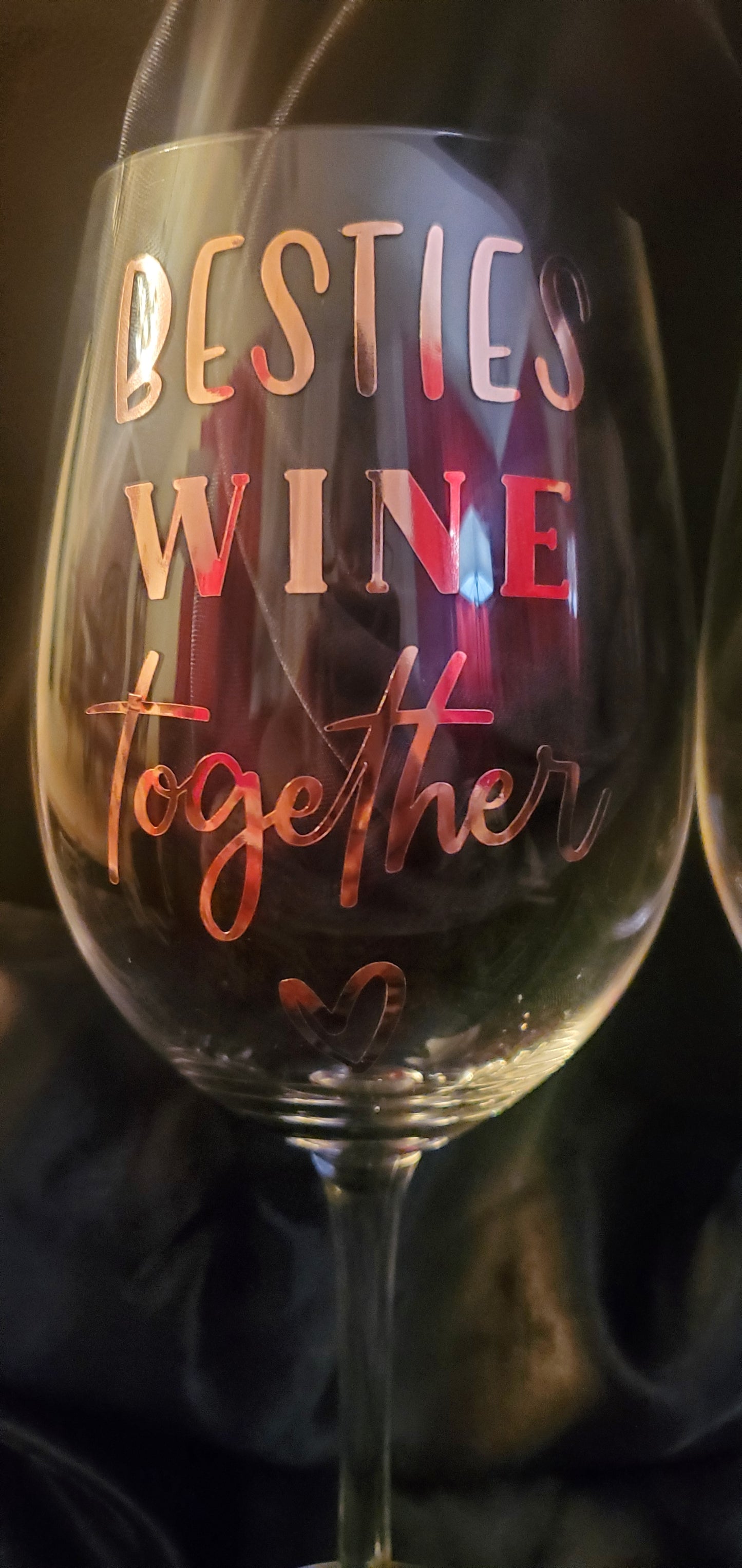 Besties Wine Together Wine Glass Set