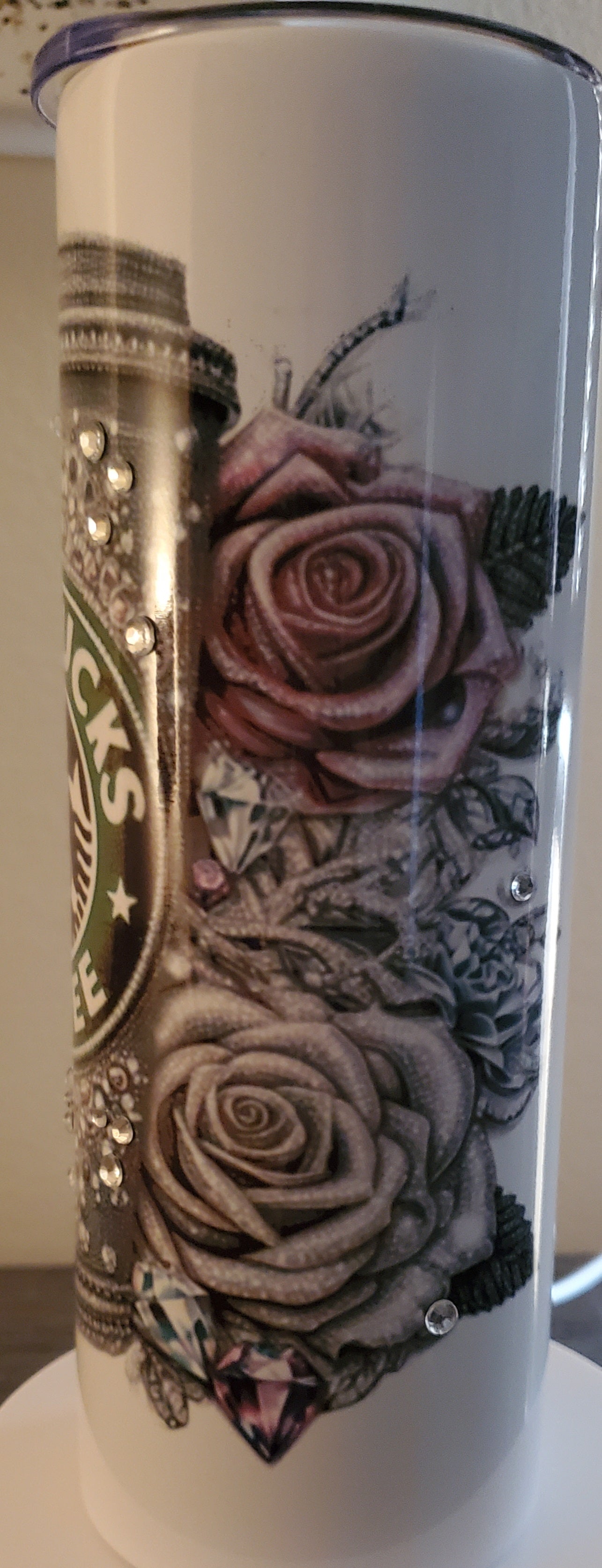 Purple Diva Bling Skinny Tumbler