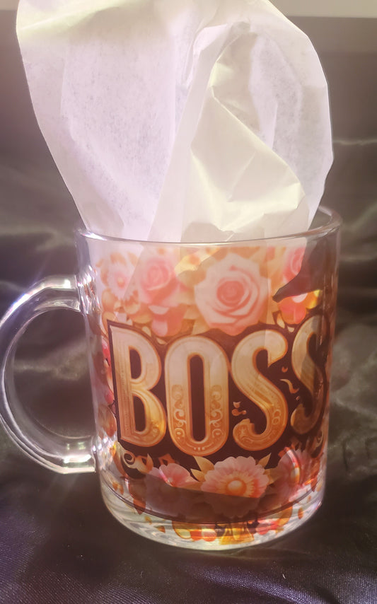 BOSS Glass Coffee Mug