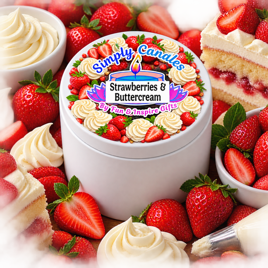 Strawberries & Buttercream Scented Candle