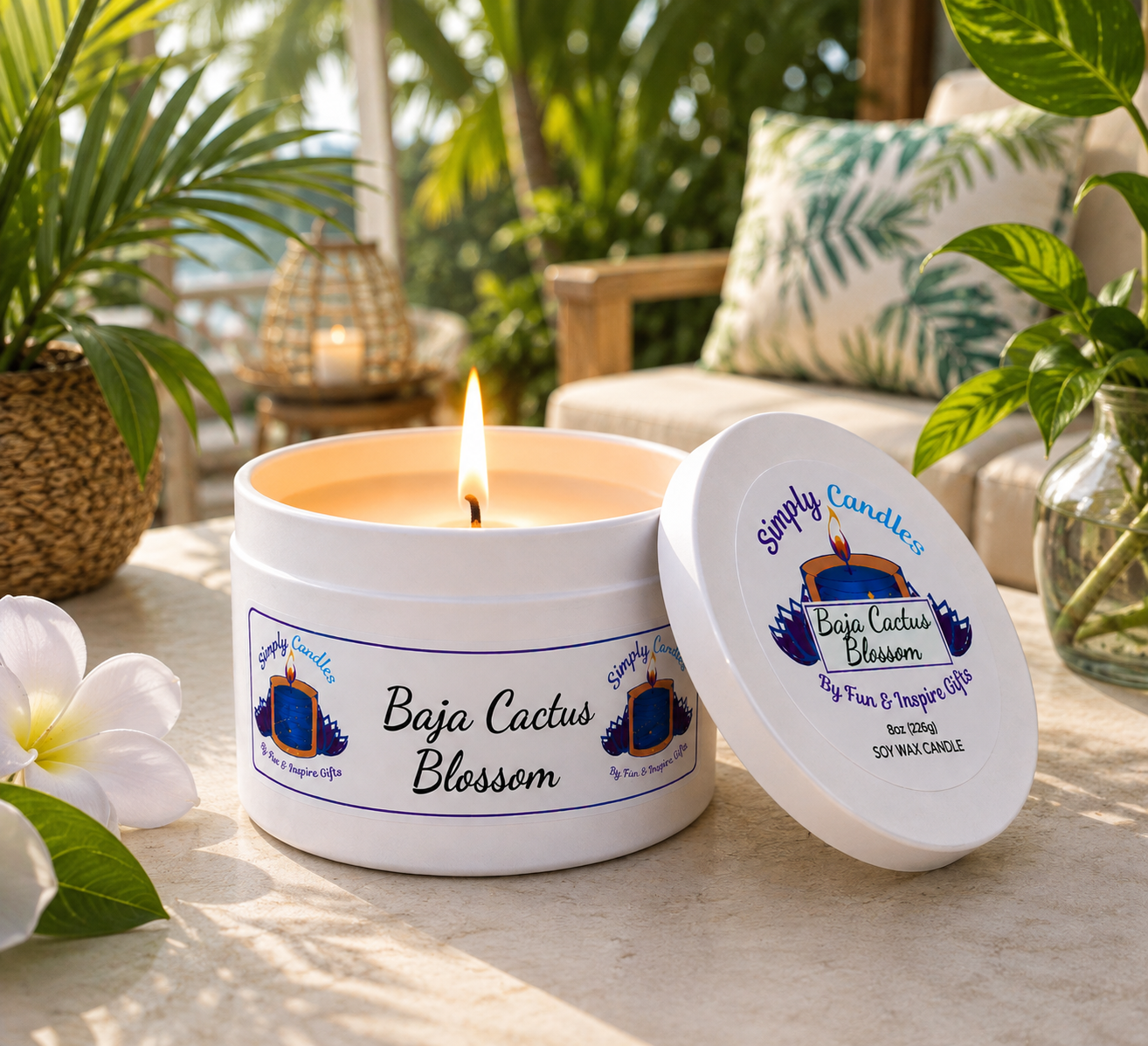 Baja Cactus Blossom Scented Candle