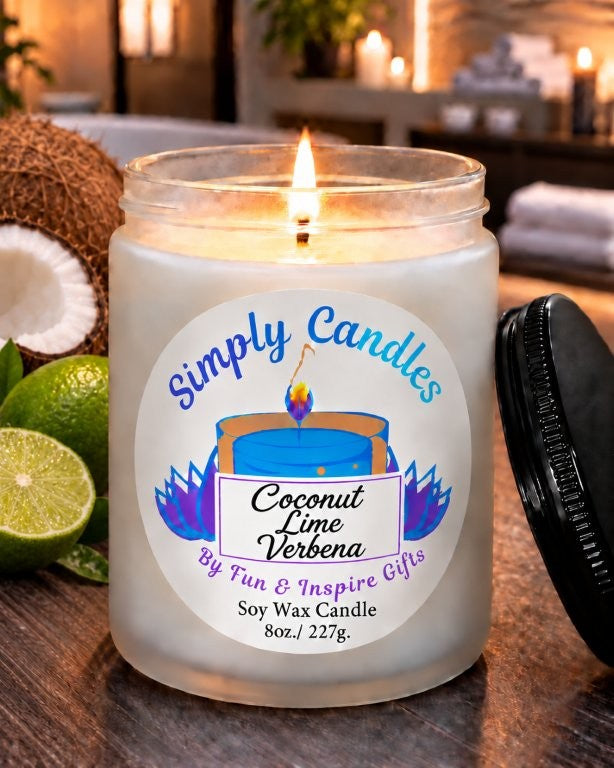Coconut Lime Verbena Scented Candle