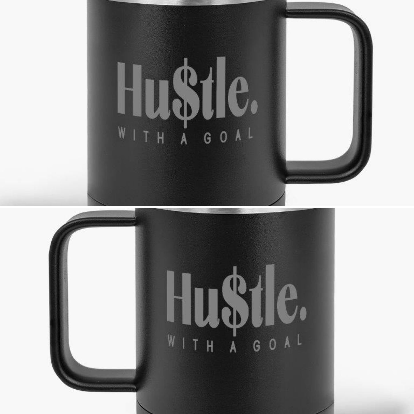 Hu$tle With a Goal 15 oz. Travel Mug