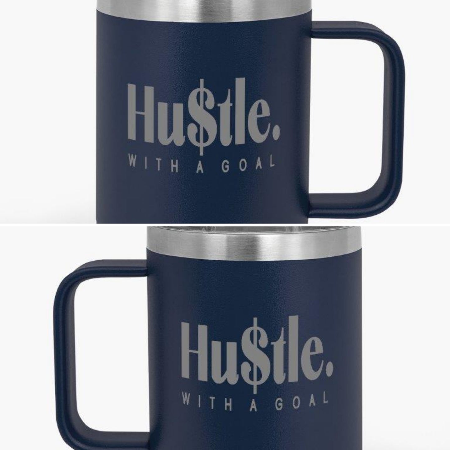 Hu$tle With a Goal 15 oz. Travel Mug