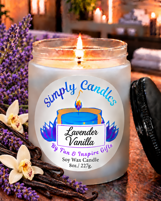 Lavender Vanilla Scented Candle