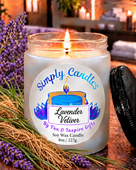 Lavender Vetiver Scented Candle